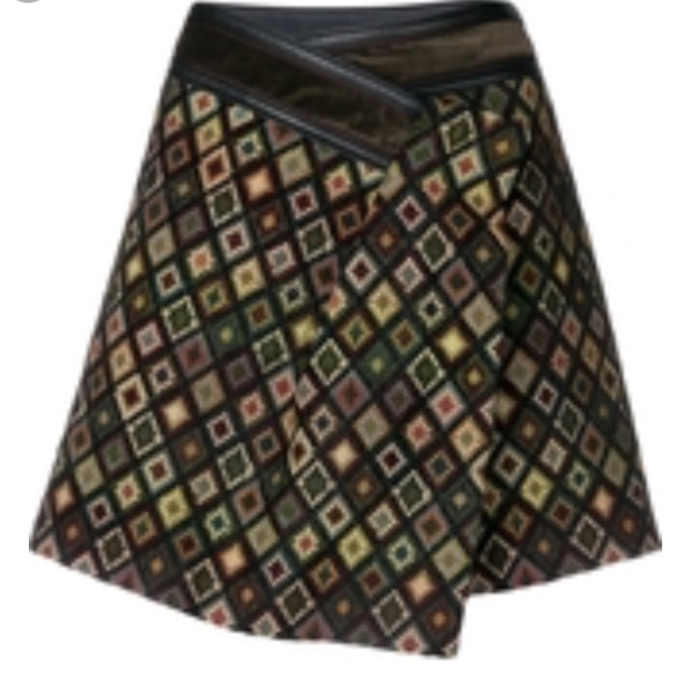 Vintage Gucci Geometric Print Envelope Skirt